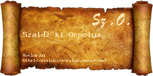 Szalóki Orsolya névjegykártya