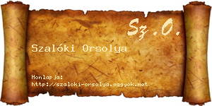 Szalóki Orsolya névjegykártya