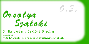 orsolya szaloki business card